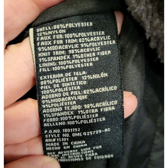 1 Madison Expedition Heritage Collection Black Hooded Parka Winter Coat Sz S - Picture 8 of 9